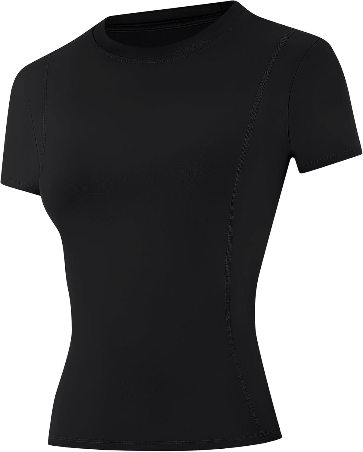 Runhit Women’s Compression Shirts Short Sleeve Workout Tops Athletic Base Layer T-Shirt for Gym Running Yoga Basketball BJJ