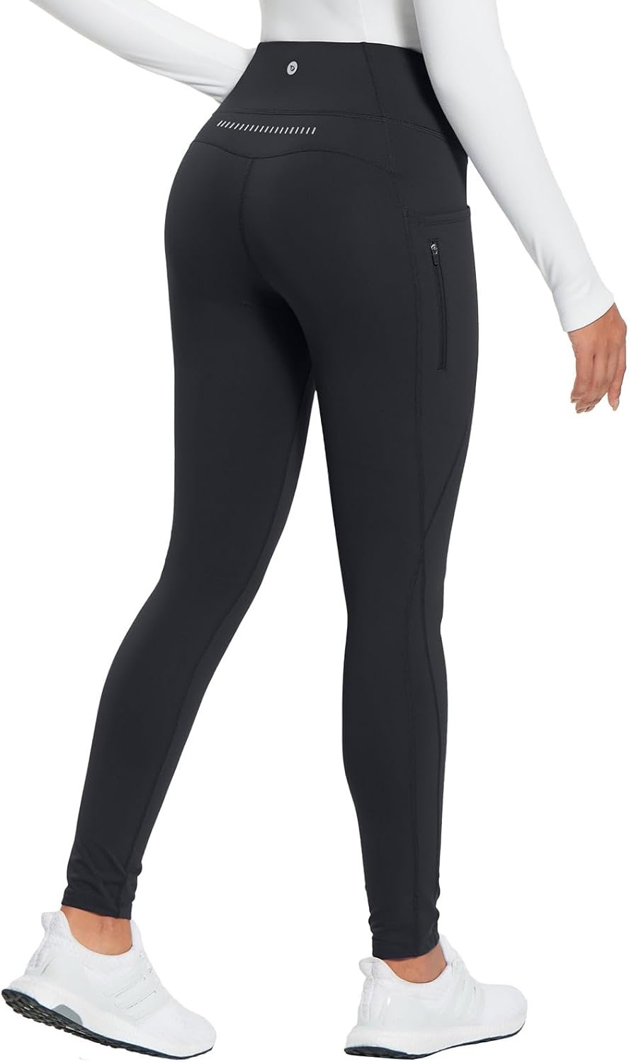 baleaf 25”/30” Women’s Fleece Lined Leggings Water Resistant High Waist Winter Running Hiking Pants Zipper Pockets