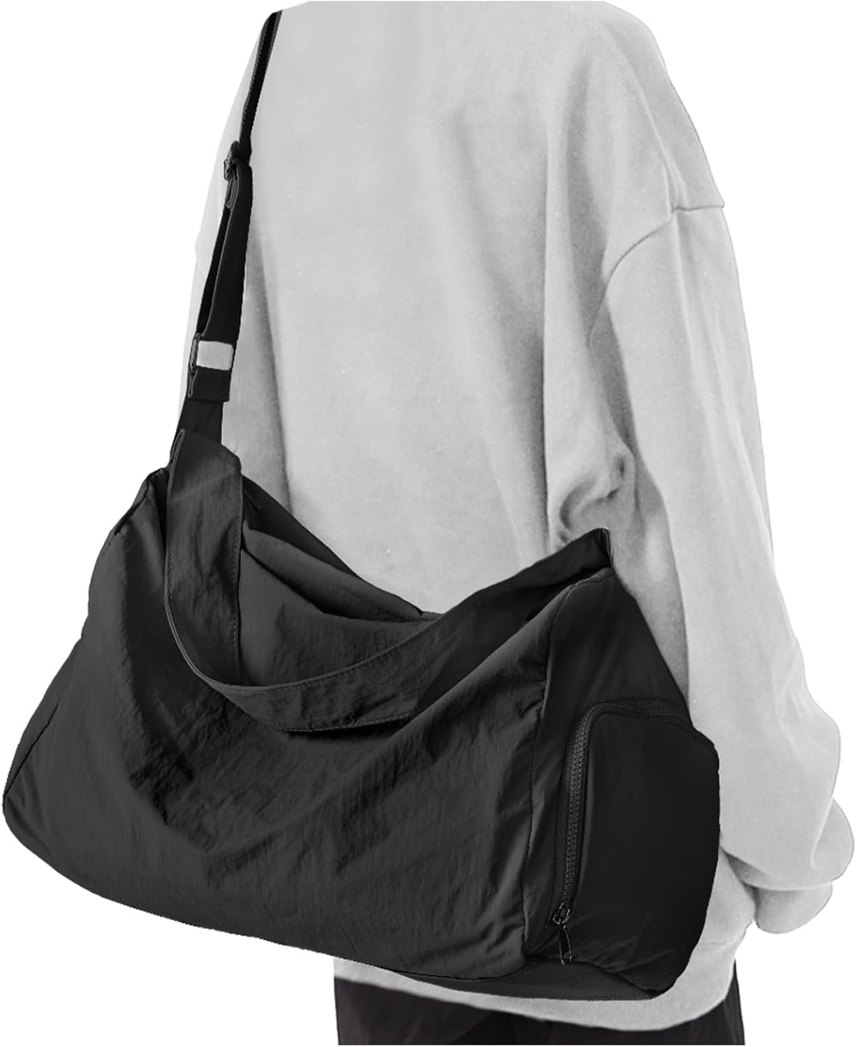 Small Gym Bag with Shoe Compartment, Workout Sport Duffle Bag for Women Travel, Waterproof Shoulder Overnight Bags Lightweight Carry on Tote Bags for Swim, Yoga, Dance
