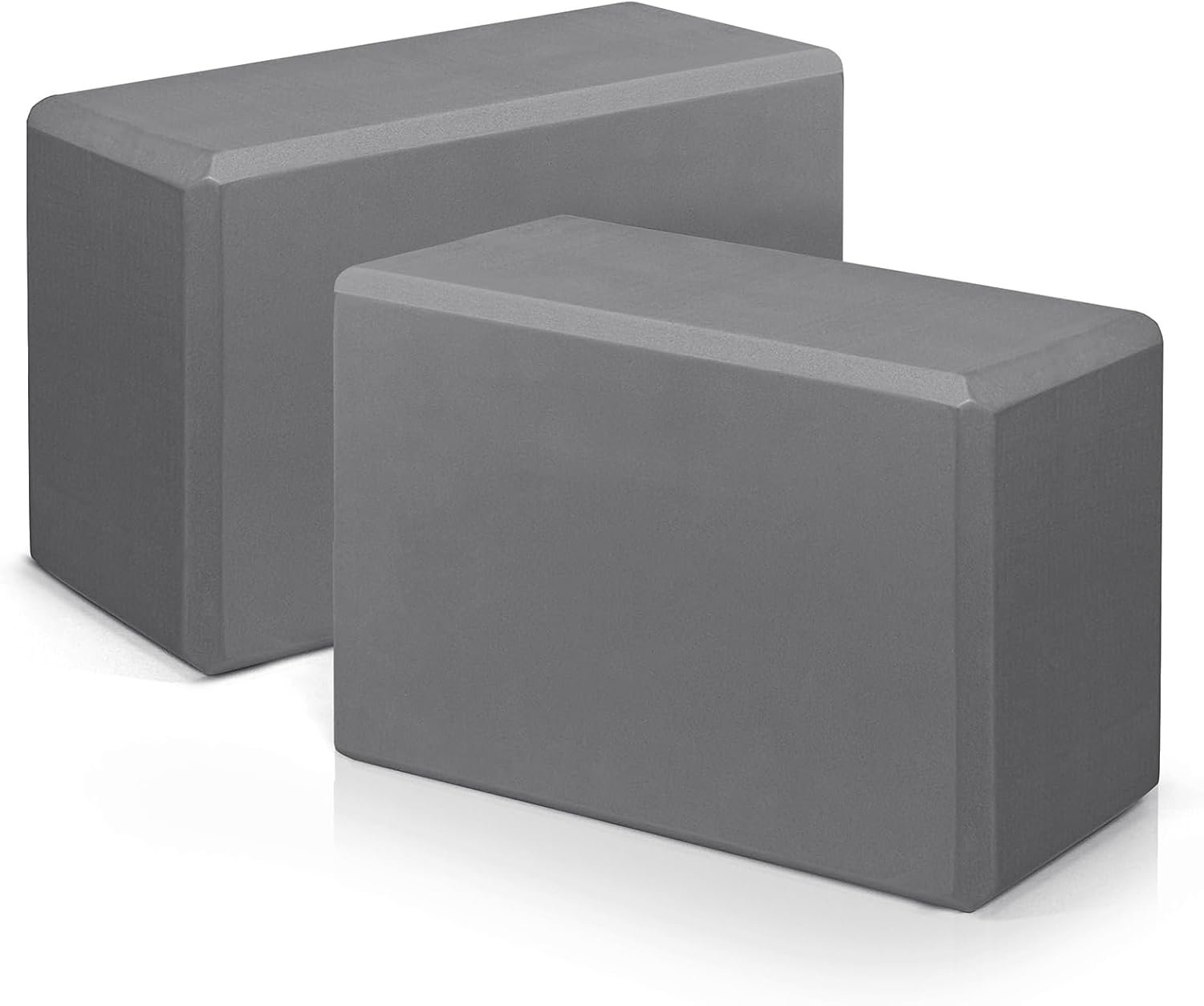 Yoga Blocks 2 Pack, 9″x6″x3″ High-Density EVA Foam Yoga Block, Non-Slip Yoga Blocks for Yoga, Pilates Meditation, Stretching and Toning, Supportive, Latex-Free