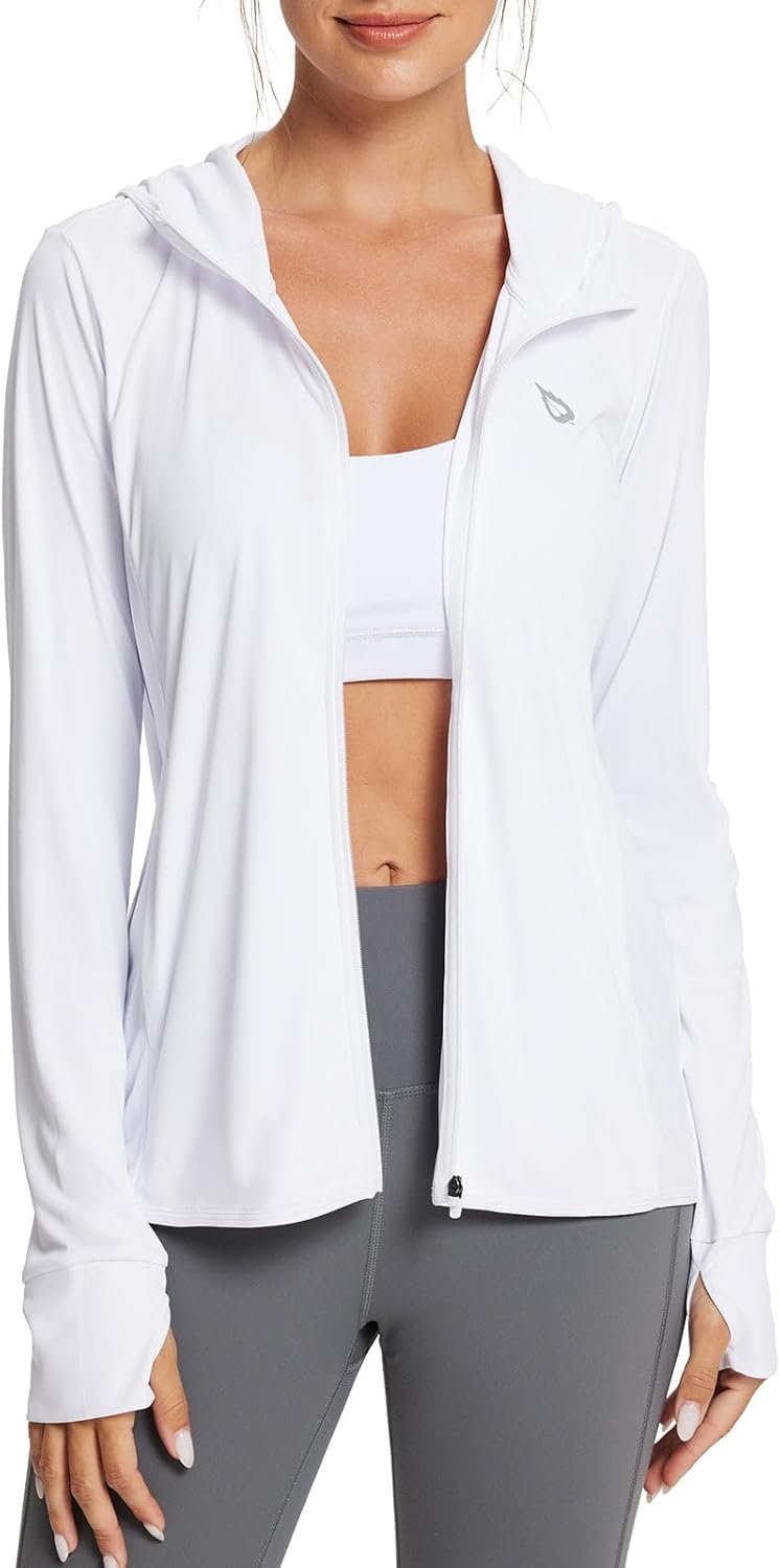 baleaf Women’s Sun Protection Jacket Hoodie Clothing Lightweight Long Sleeve Sun Cover Up Shirt