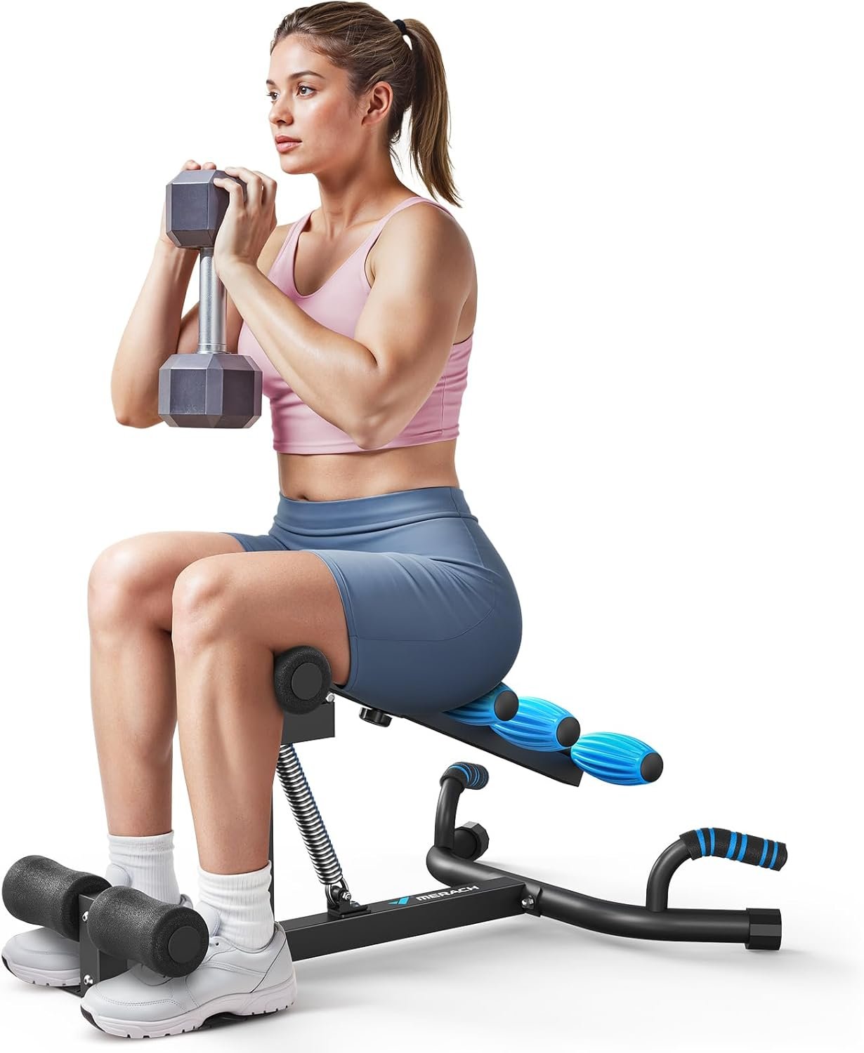 MERACH Deep Squat Machine for Women, Adjustable Glutes Trainer Machine, Core & Leg Exercise, Push Up Board Workout Equipment at Home Gym