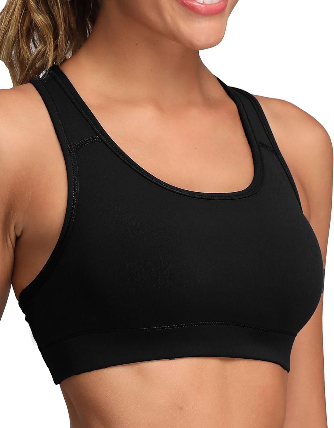 Oalka Women’s Racerback Sports Fitness Support Workout Running Bras