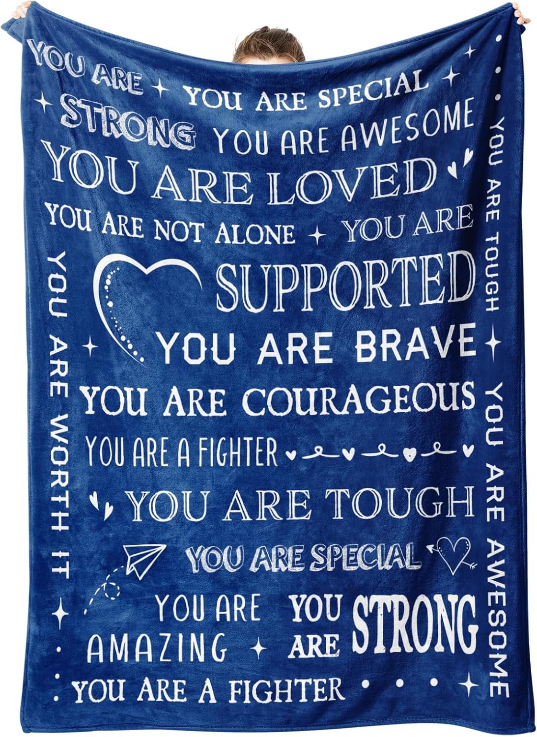 SteadStyle Blanket Gifts for Women or Men – Get Well Blanket, Inspirational Gifts for Her Him, Feel Better After Surgery Present, Thinking of You Gift for Mom Friend Sister Coworker, 60” x 50”