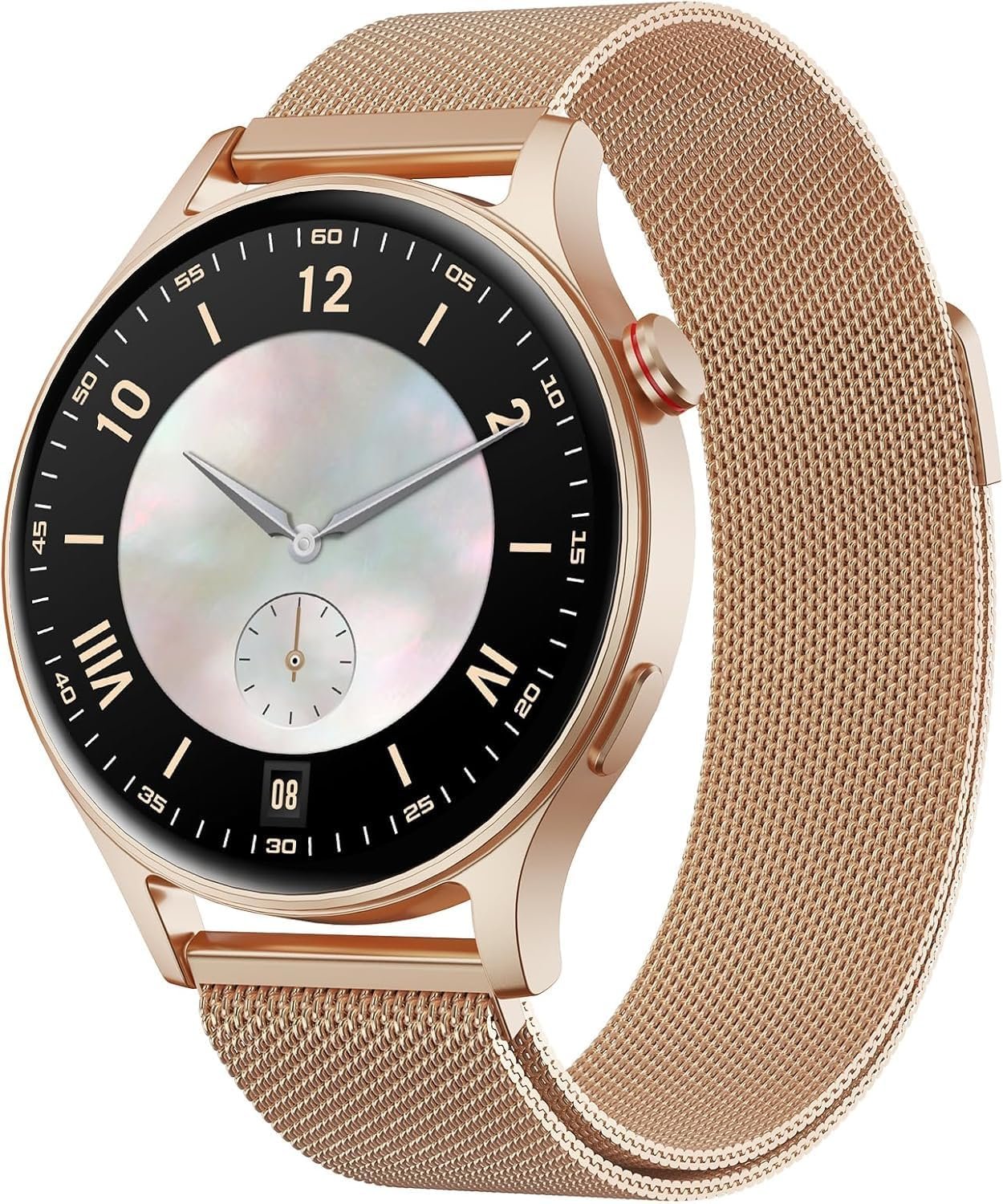 Fitpolo Smart Watch for Women,1.3″ AMOLED Touchscreen Fitness Tracker, Make/Answer Calls, Heart Rate SpO2 Monitor,IP68 Waterproof,Sleep Activity Tracking Smartwatch for Android Phones iPhone (Gold)