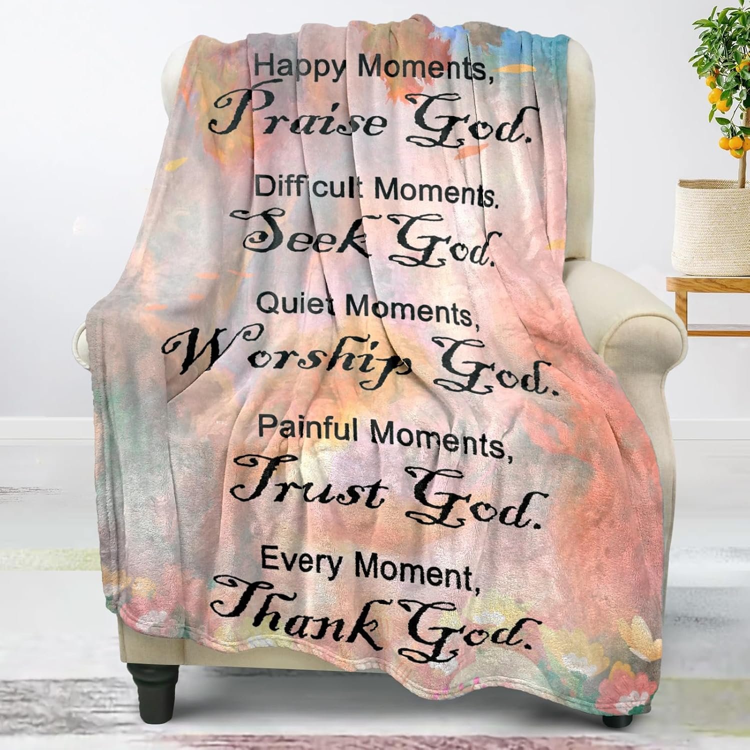 COMFAR Christian Gifts for Women Faith, Inspirational/Religious/Spiritual Gifts for Adults, Soft Throw Blankets for Women/Men, Personalized Blankets for Adults 40″x 50″
