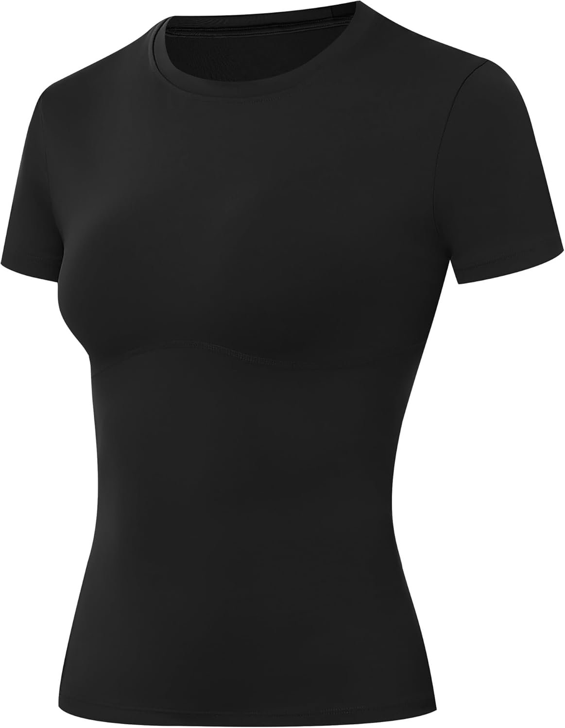 Moozava Women’s Compression Shirt Short Sleeve Workout Tops Athletic T-Shirts Base Layer for Gym Running Yoga Sports