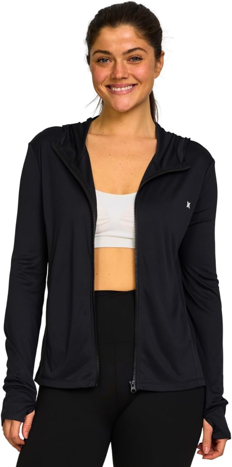 Hurley Sun Protection Lightweight Jacket Women – Sun Hoodie SPF 50+ UV Shirt Quick Dry Long Sleeve Sun Shirt Outdoor