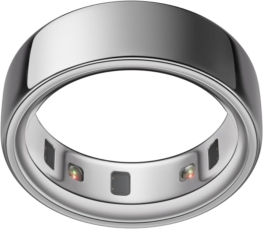 Oura Ring 4 – Silver – Size 11 – Sleep, Activity, Women’s Health, AI Advisor, Up to 8 Days of Battery Life, Size Before You Buy, Android & iOS Compatible