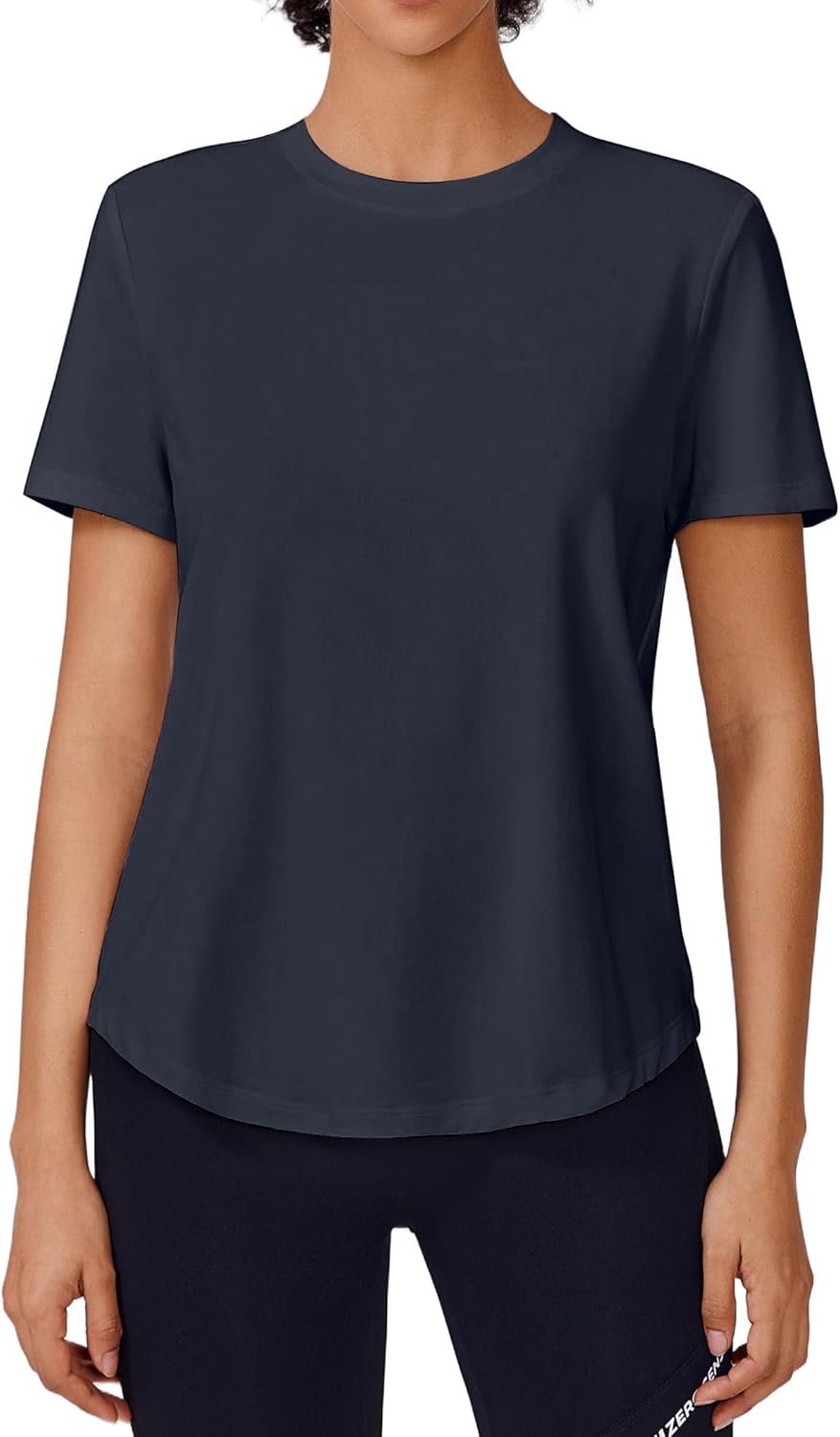 PINSPARK Soft Workout Tops for Women UPF 50+ Sun Protection Shirt Quick Dry Athletic Running Hiking Travel Basic Tee Shirts