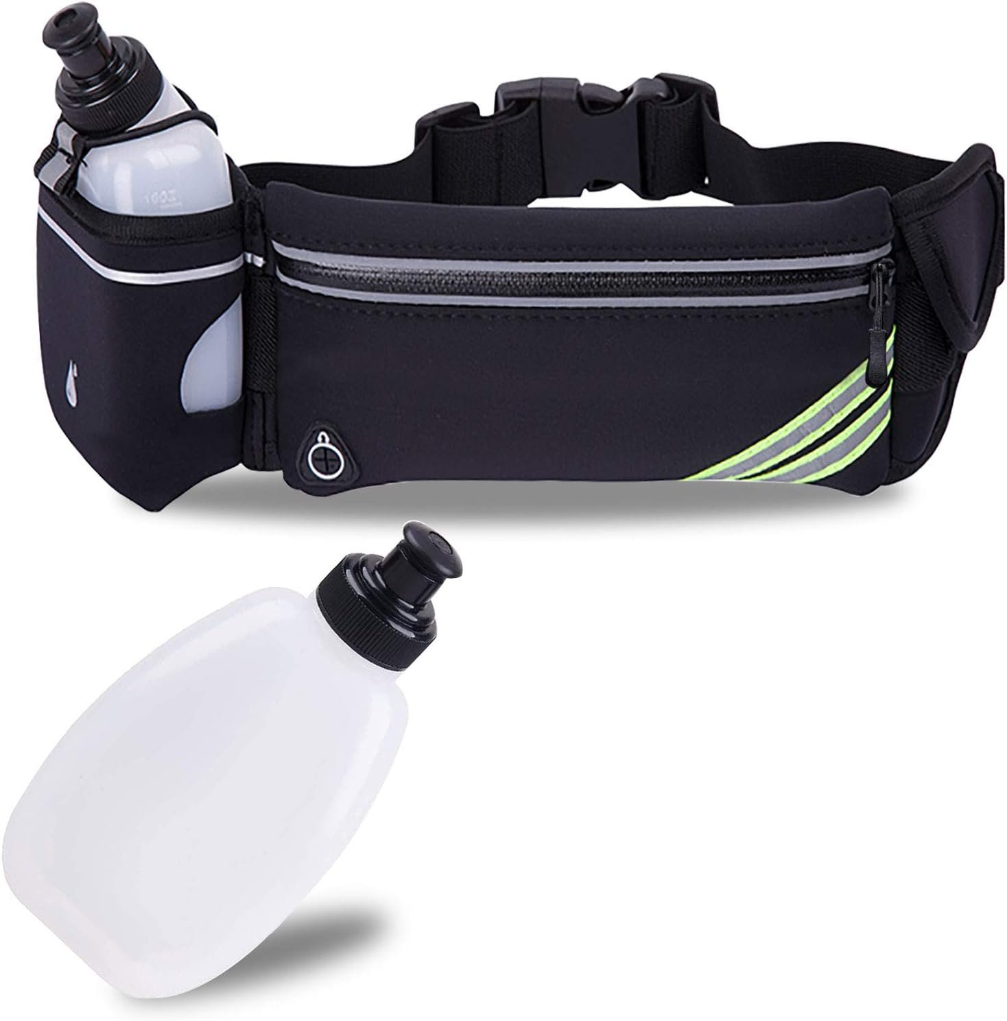 Waterproof Running Belt Water Bottle Waist Pack,Sport Pouch Fanny Pack for Men Women Runners Waist Bag,Hybration Workout Running Phone Holder for iPhone 15 14 13 12 11 Pro Max Xs Xr X 8 7 Plus Galaxy