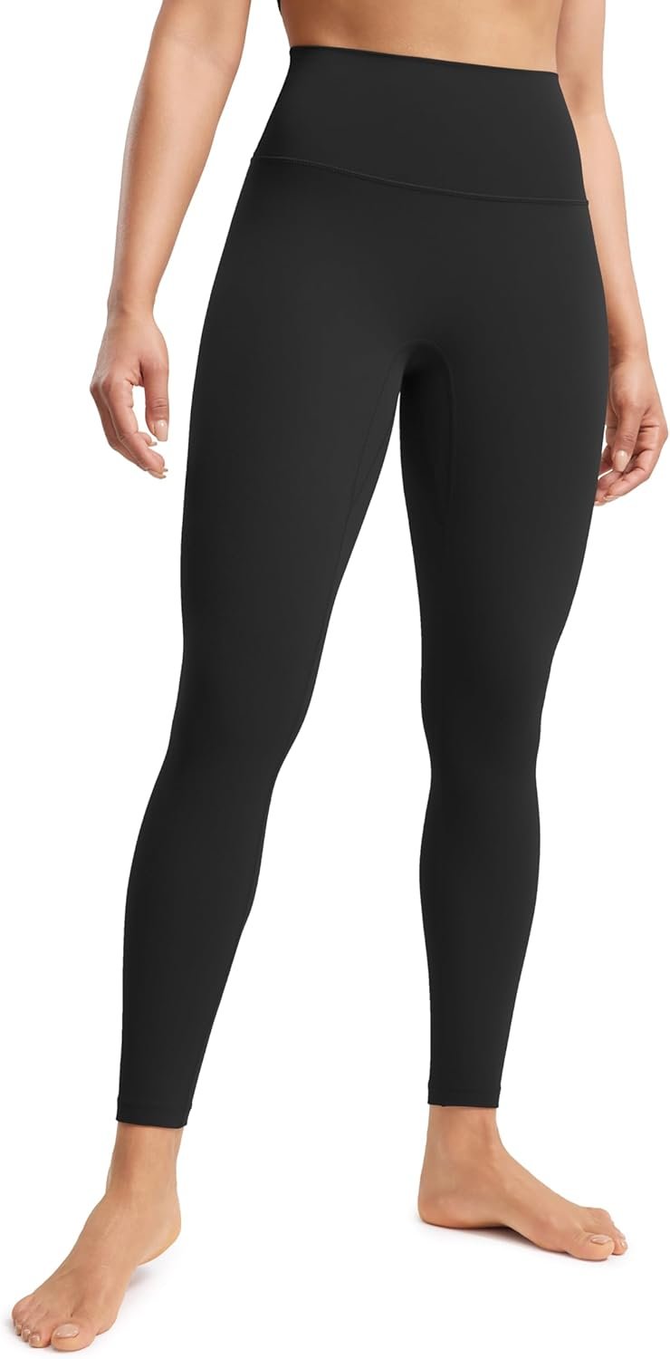 POSHDIVAH Creamluxe No Front Seam Yoga Leggings 28″ Seamless High Waisted Workout Lounge Pants Pilates Gym Womens Tights
