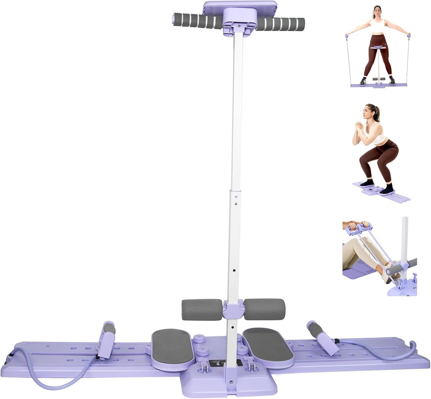 KESHWELL Ab Machine,Thigh Leg Exerciser,Sit Up Exercise Equipment for Man & Women,Pelvic Floor Exercise Devices for Home,Multifunctional Workout Equipment with Resistance Bands for Weight Loss