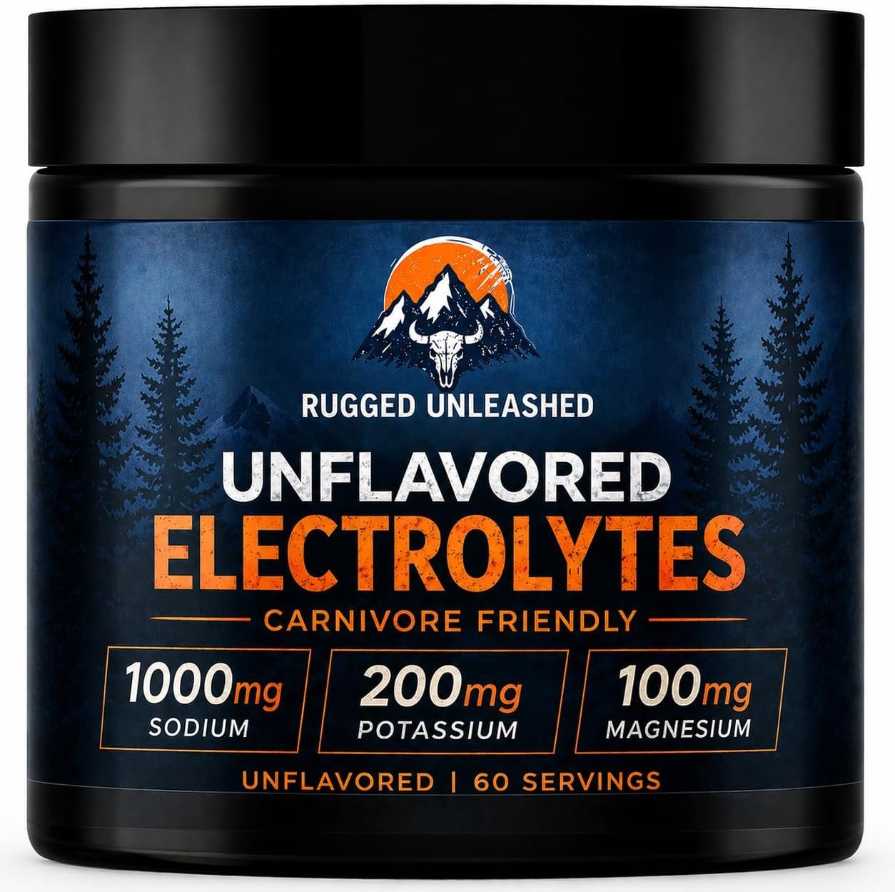 Carnivore Electrolytes – Unflavored, Sugar Free Electrolyte Powder for Carnivore Diet, Keto & Fasting – Zero Sugar, Flavorless High Sodium Hydration with Magnesium, Potassium & Sodium – 60 Servings