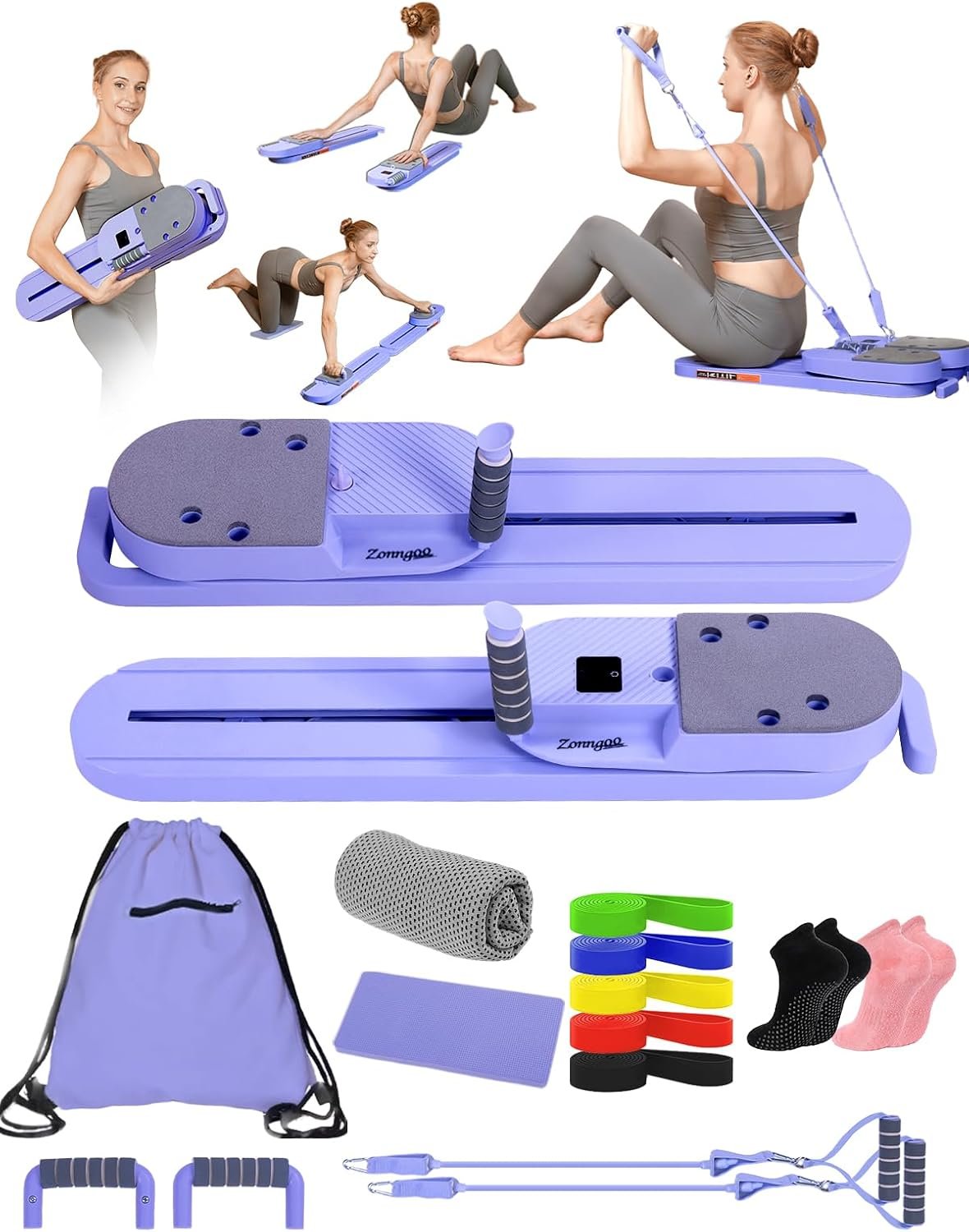 Pilates Board Reformer,Mini Pilates Reformer Board for Home Workout Equipment (Pilates Board Accessory)