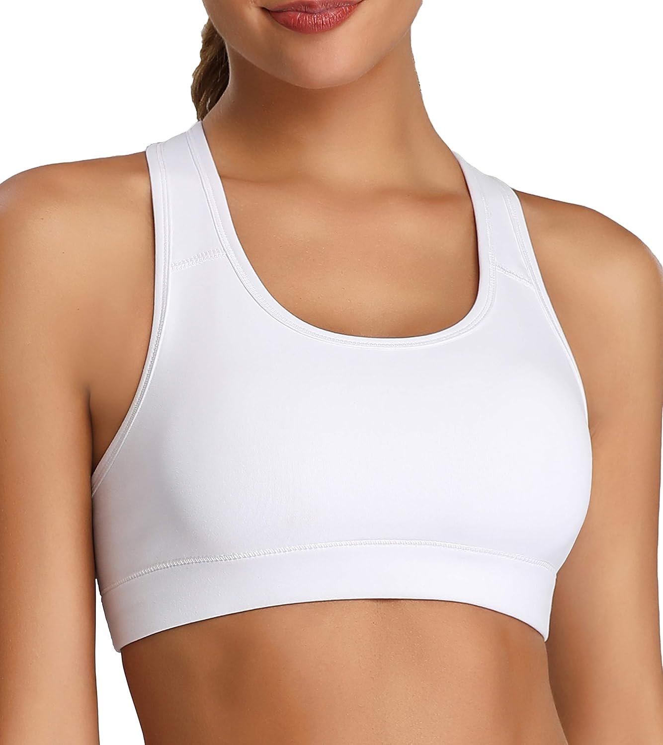 Oalka Women’s Racerback Sports Fitness Support Workout Running Bras