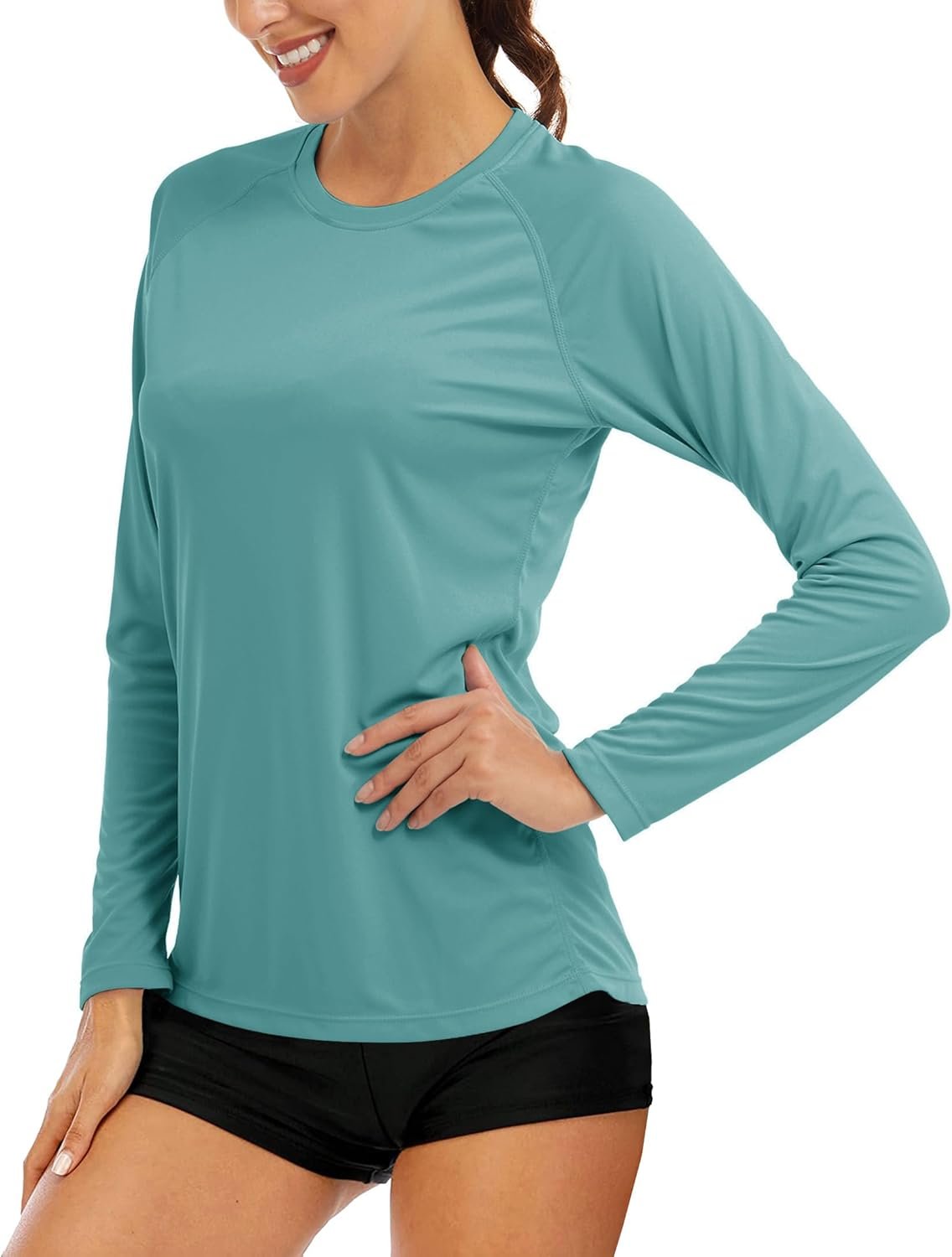 MAGCOMSEN Women’s Long Sleeve Shirts UPF 50+ Sun Protection Shirts for Hiking Fishing Workout Rash Guard