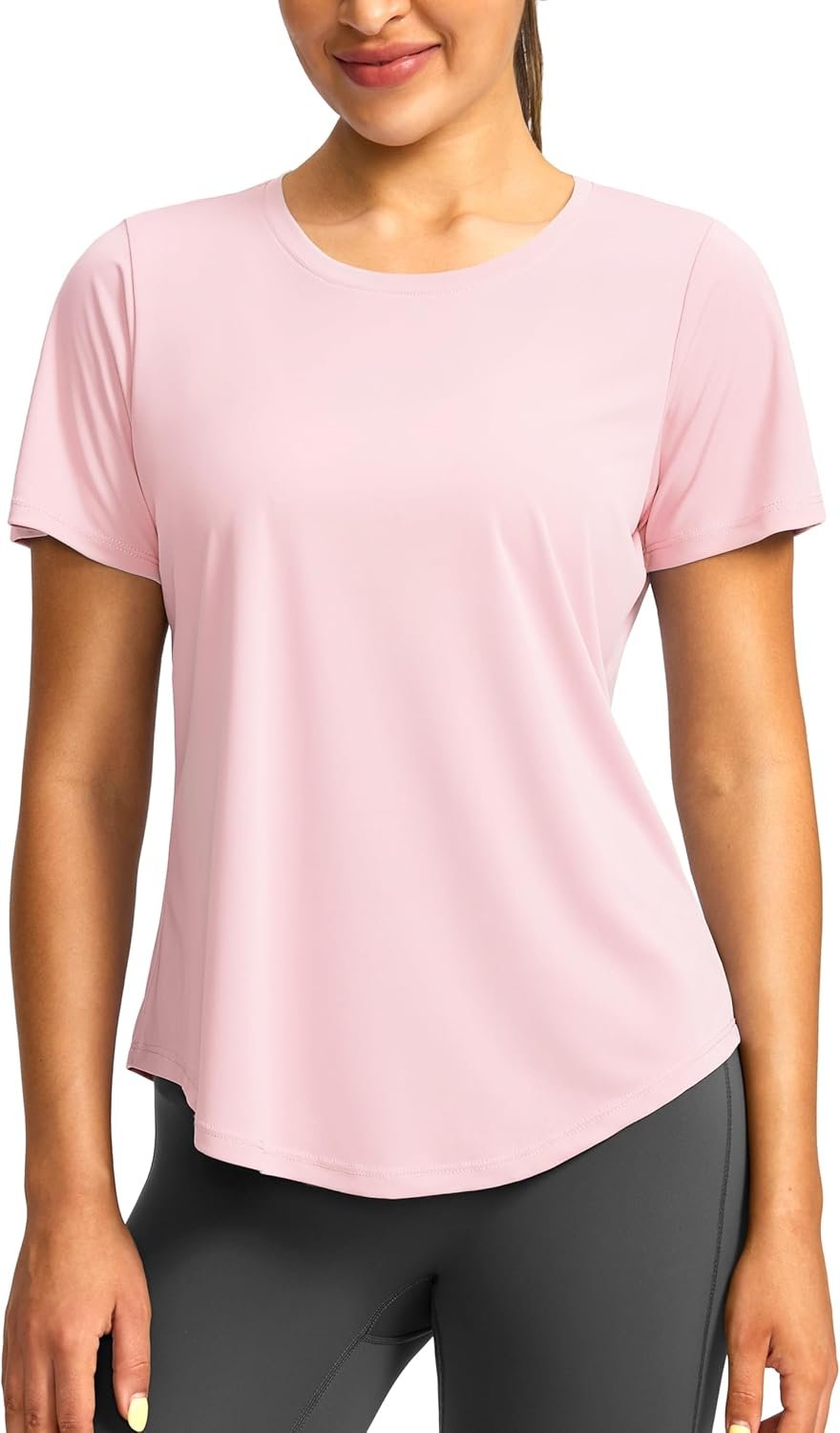Women’s Short Sleeve Workout Shirts UPF 50+ Sun Protection T-Shirts Quick Dry Breathable Gym Running Hiking Tops for Women
