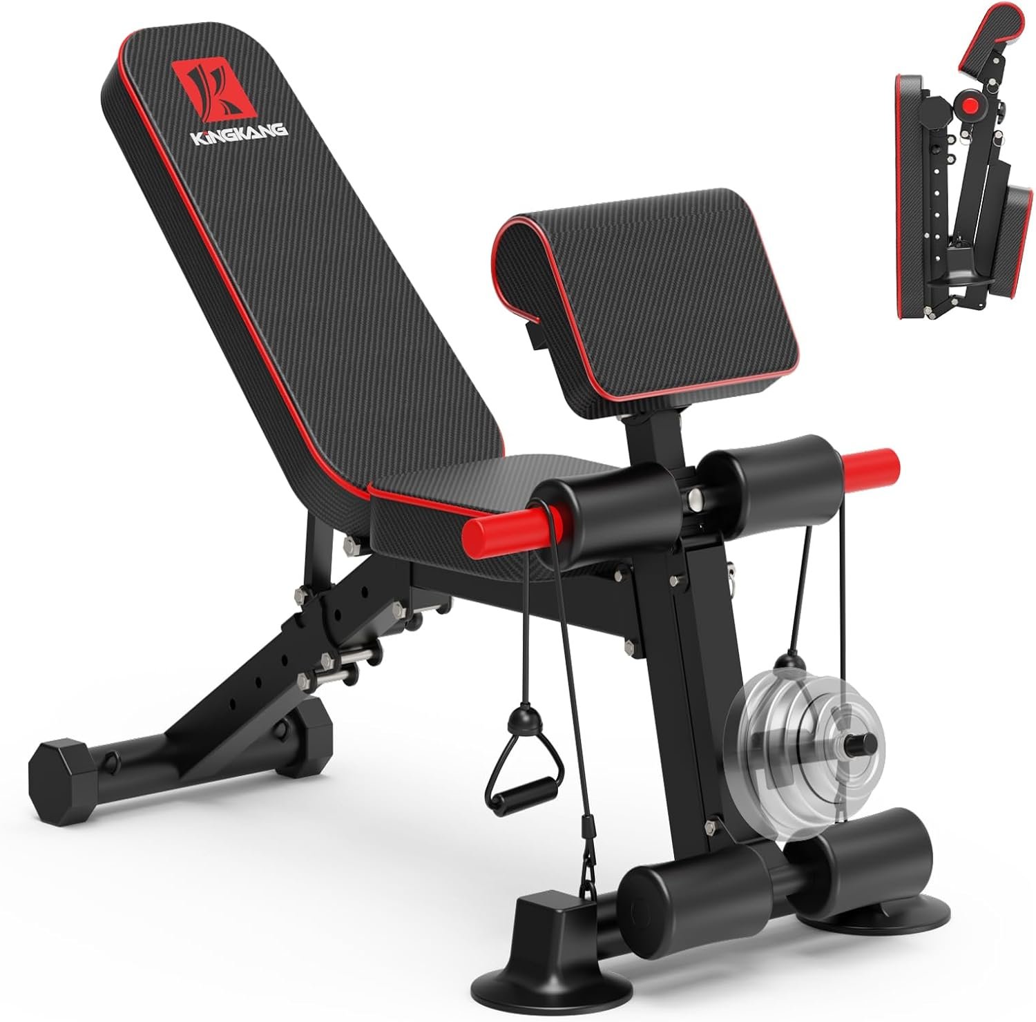 Adjustable Weight Bench – Utility workout Benches for Exercise, Free Installation Design for Portable Fitness Strength Training Equipment at Home Gym