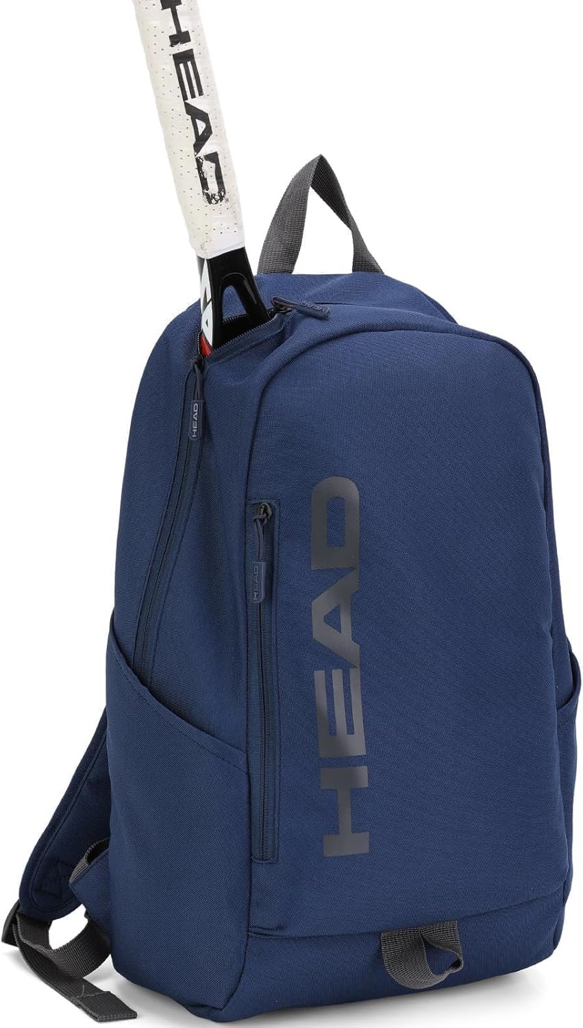HEAD Waterproof Gym Backpack for Women/Men, Compact Laptop Backpack for College/Sport/Fitness/Work/Daily, (Navy Blue)