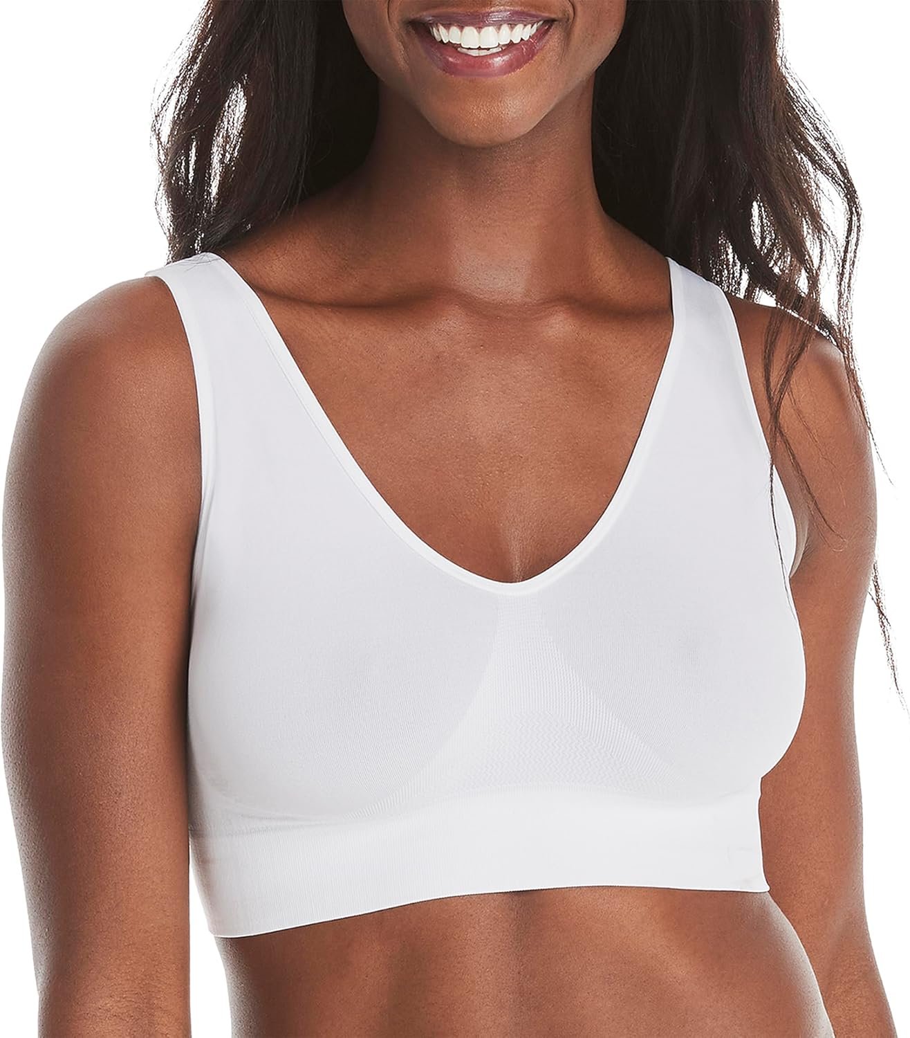Hanes Women’s Cozy Wireless Bra, Full-Coverage Pullover Bra, Seamless T-Shirt Bra